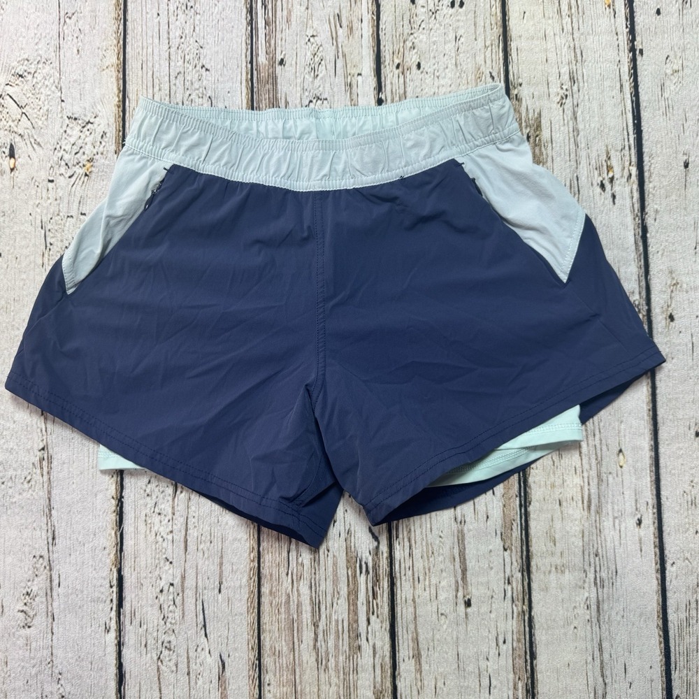 Fair Harbor Shorts Womens XS Blue Stretch Biker Lined Active Gym Track